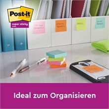 POST-IT Super Sticky Notes 76x76mm 6546SSCOS Cosmic 4 couleurs 6x90 flls.