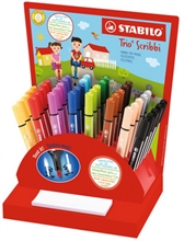 STABILO Feutre Trio Scribbi, présentoir en carton de 40