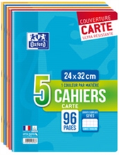 Oxford Cahier piqûre, A4, Seyes, 96 pages, lot de 5