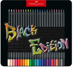 FABER-CASTEL Crayons de couleur Black Edition