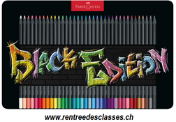 FABER-CASTEL Crayons de couleur Black Edition