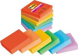 POST-IT Super Sticky Playful 76x76mm 654-6SS-PLAY 6-couleur/6x90 feuilles