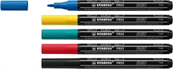 STABILO Marqueur acrylique FREE T100, set de 5 