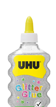 Colle UHU Glitter Glue Maxi 510572 argent, 185g