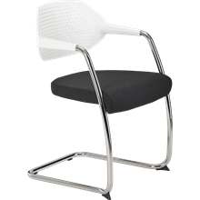 Fauteuil STAR ass. tissu DOS PVC BLANC