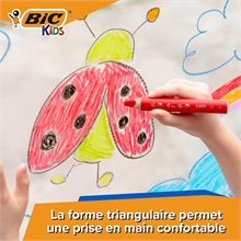 Etui de 10 Crayons de couleur BIC Kids multi-surfaces