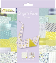 Pqt de 60 flles Origami Paper "Flowers"