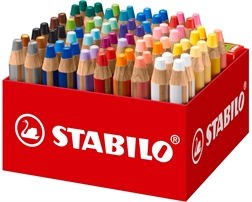 Pack scolaire de 76 crayons couleur Woody 3 in 1