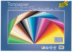 Pqt de 50 flles Papier couleurs, 250 x 350 mm