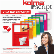 Sachet de 10 dossiers Script Kolma Visa A4 lisse