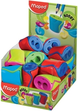 Maped double taille crayon, en plastique, présentoir de 24