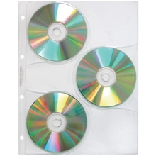 Poche transparent A4 pour 3 CD-rom