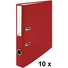 Box de 10 classeurs Büroline 4cm rouge