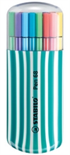 STABILO Feutre Pen 68, zebrui de 20, turquoise