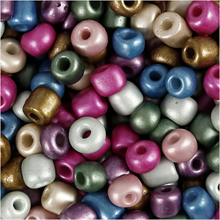 Pack école Perles de rocaille métallisées  5 mm, 4/0 , 1,2 mm