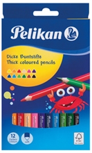 Pelikan Crayons de couleur standard, étui en carton de 12,