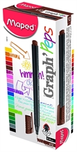 Maped Fineliner Graph'Peps, marron foncé