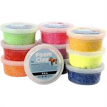 Set de 10 Foam Clay 35g. couleurs assorties