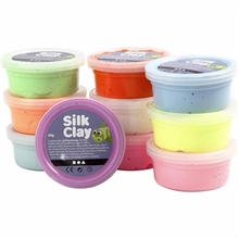 Silk Clay - Pâte à modeler - Assortiment de 10 pots à 40g.