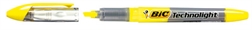 BIC Surligneur Technolight, jaune, technologie Liquid Ink