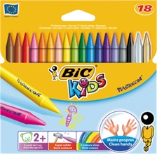 BIC KIDS Crayon de cire Plastidecor, étui en carton de 18