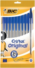 BIC Stylo à bille Cristal original, bleu, en sachet de 10