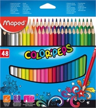 MAPED Crayons de couleur COLOR'PEPS, triangulaire, étui 48