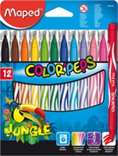 Maped feutres COLOR'PEPS Jungle, étui en carton de 12