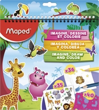 Maped Kit feutre COLOR'PEPS Jungle + livret de coloriage