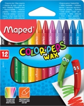 Maped Crayon de cire COLOR'PEPS WAX, étui en carton de 12