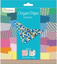 Pqt de 60 flles Origami Paper "Geometric"