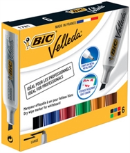 BIC Marqueur pour tableau blanc Velleda, pointe biseautée,