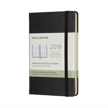 MOLESKINE Calendrier 2018 12M P/A6 854078 1W=2S,vertical,HC,noir