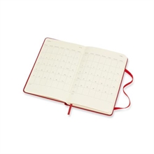 MOLESKINE Calendrier 2018 12M P/A6 854054 1W=1S+ligné,HC,rouge éclar.