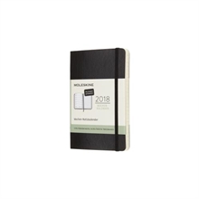 MOLESKINE Calendrier 2018 12M P/A6 894431 all1W=1S+ligné,SC,noir