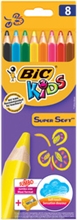 BIC KIDS Crayon de couleur triangulaire Supersoft, étui en