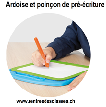 Ardoise et poinçon de pré-écriture