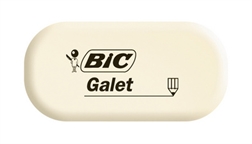 BIC Gomme en caoutchouc Galet, blanc, oval