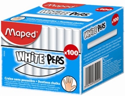 Maped craie pour tableau WHITE'PEPS, rond, blanc,