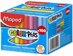 Maped craie pour tableau COLOR'PEPS,ronde,couleurs assorties