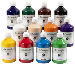 Set de 12 fl. Pigment Art School Acryl 500 ml