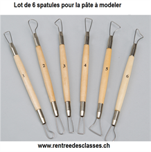 Pack de 6 mirettes 15cm - manche en bois