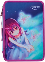 Maped Trousse Butterfly, en polyester, équipé