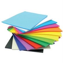 Pack scolaire de 125 flles A3 et 250 flles A4 papier à dessin 17 couleurs assorties 125g/m2