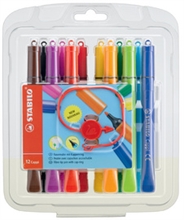 Etui de 12 stylos fibres STABILO CAPPI